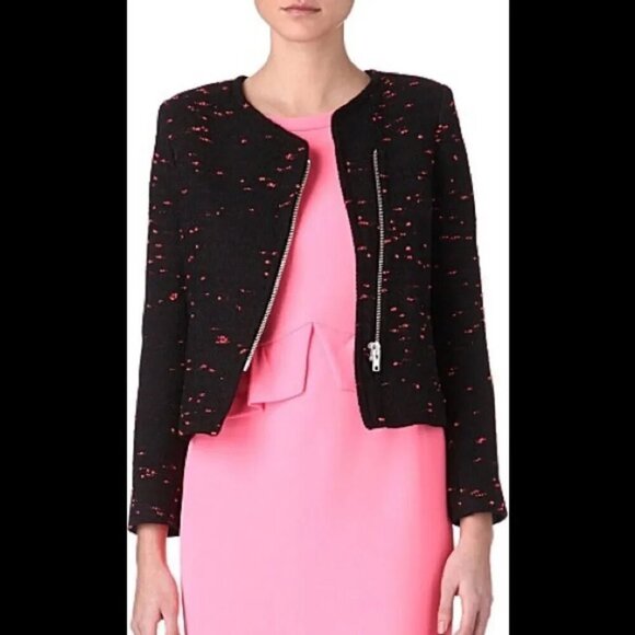 Sandro Veritage Tweed Jacket in Black 40/8 - Picture 12 of 12